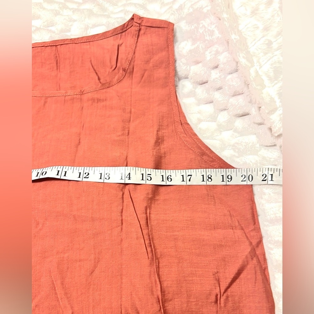 Luneh Casual Set RoundNeck Ruffle Hem Tank-Top,High-Waist,Wide-Leg Pant,Size Lg - Picture 9 of 11